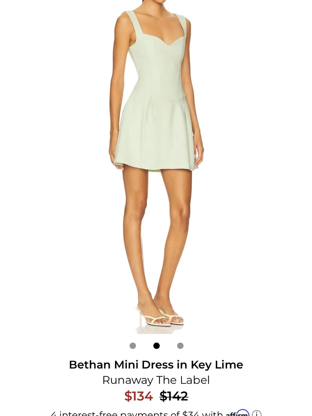 Bethan Mini Dress Key Lime - Picture 2 of 6